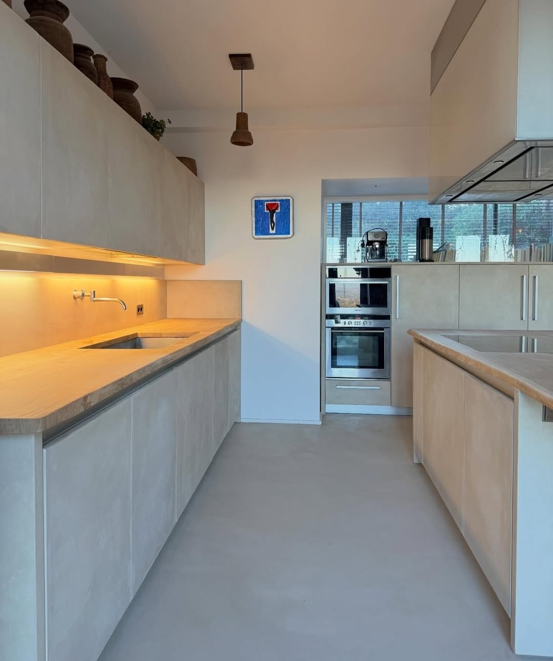 Réalisation béton ciré cuisine Lyon